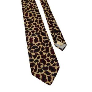 Vintage Oscar De Le Renta Silk Tie Quiet Luxury Old Money New Gold Red F…